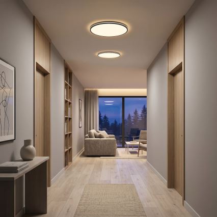 LED griestu gaismeklis HUGO LED/16/24/32W/230V 3000/4000/6500K pr. 37 cm IP54 melns