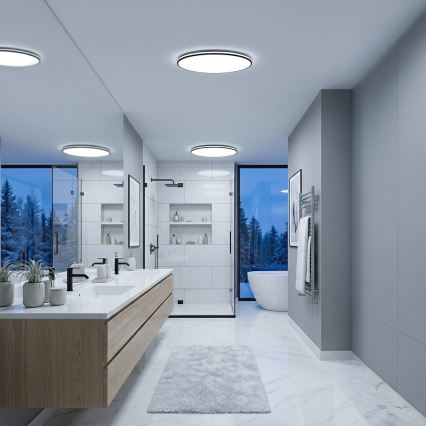 LED griestu gaismeklis HUGO LED/16/24/32W/230V 3000/4000/6500K pr. 37 cm IP54 melns
