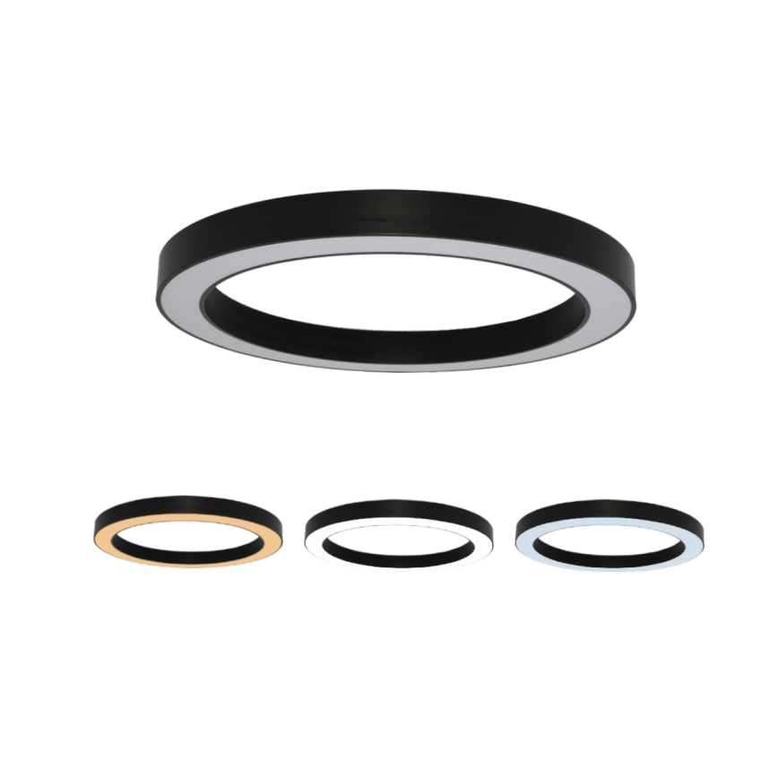 LED griestu gaismeklis LED/115W/230V 3000/4000/6500K Ø 120 cm melns