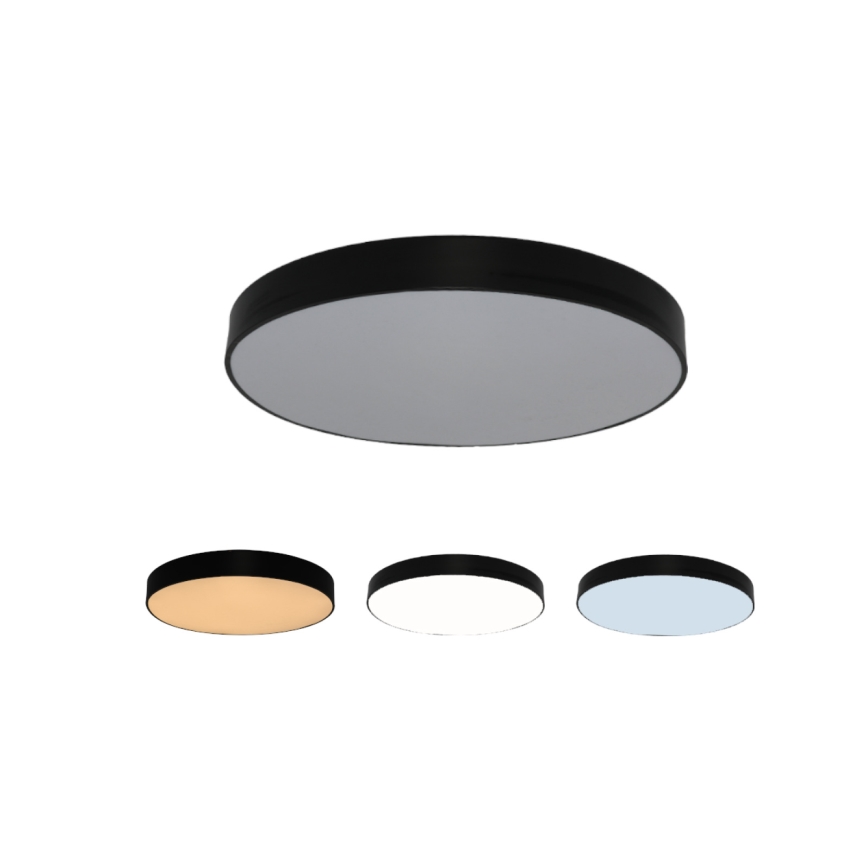 LED griestu gaismeklis LED/135W/230V 3000/4000/6500K Ø 80 cm melns