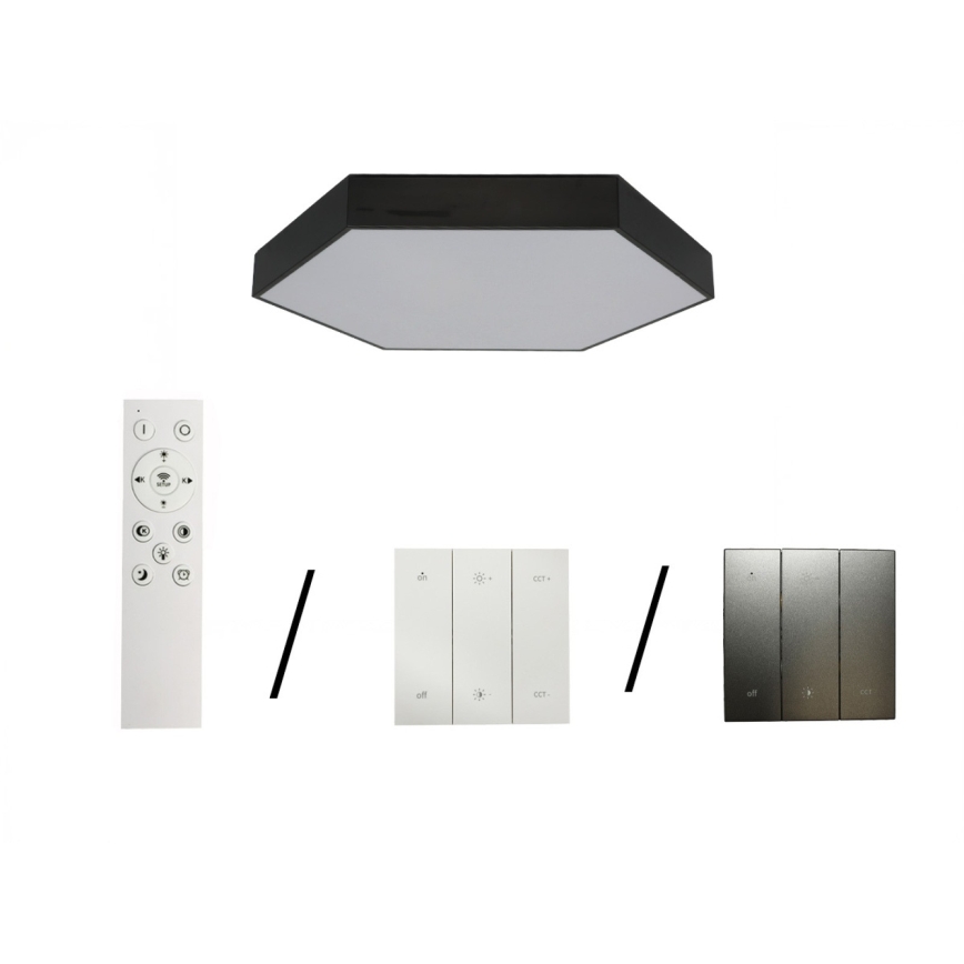 LED griestu gaismeklis LED/135W/230V 3000/4000/6500K Ø 80 cm melns