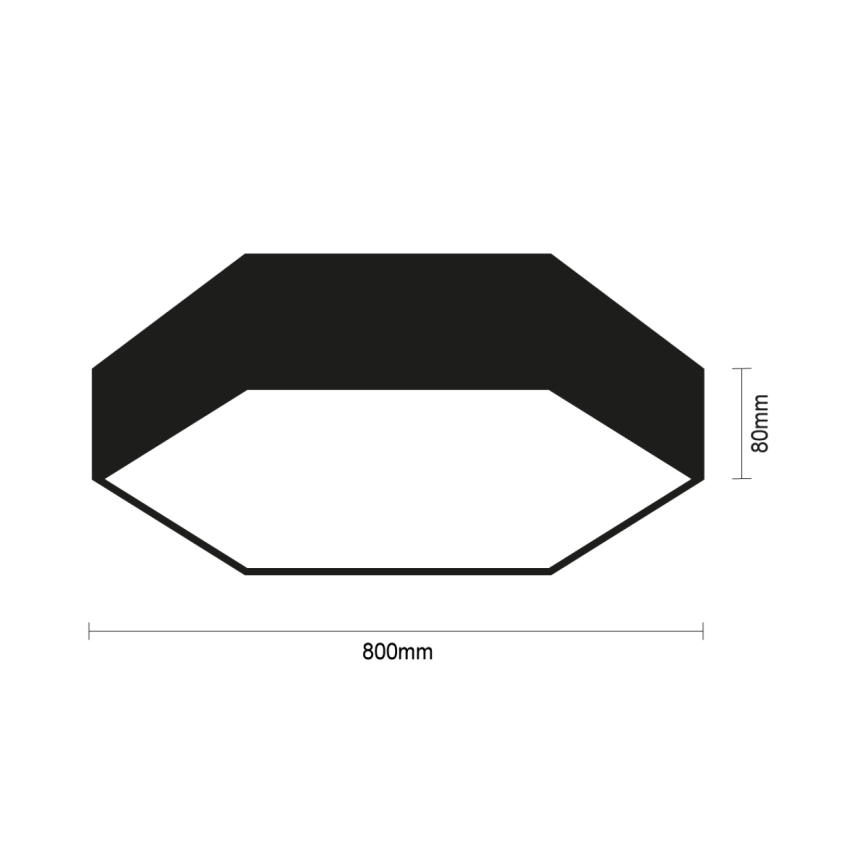 LED griestu gaismeklis LED/135W/230V 3000/4000/6500K Ø 80 cm melns