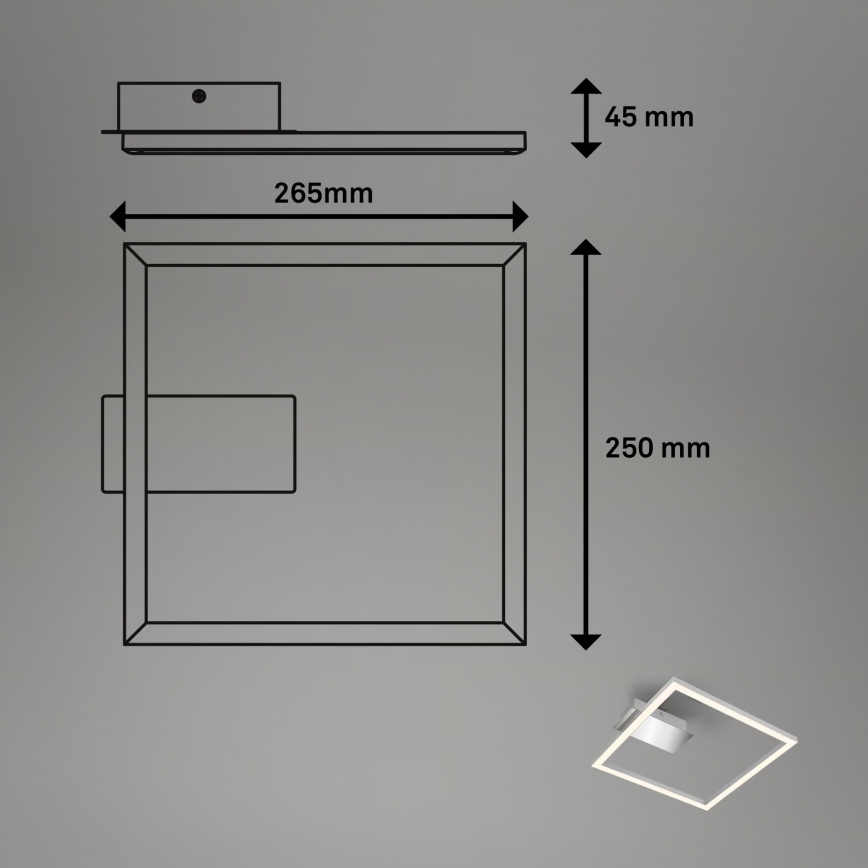 LED griestu gaismeklis LED/14W/230V matēts hroms