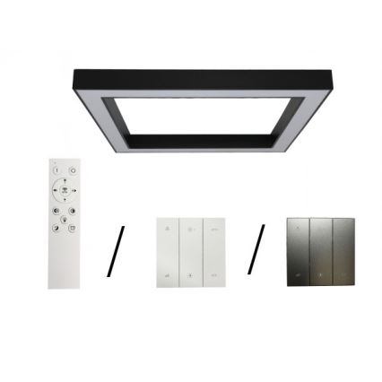 LED griestu gaismeklis LED/150W/230V 3000/4000/6500K 120x120 cm melns
