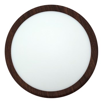 LED griestu gaismeklis LED/18W/230V 3000/4000/6500K Ø 23 cm brūns