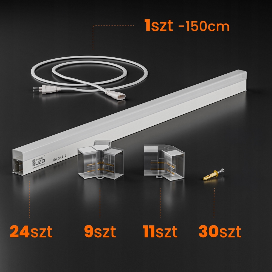 LED griestu gaismeklis HEXAGON LED/192W/85-265V 6500K 298x209 cm CRI 90 IP54 balts