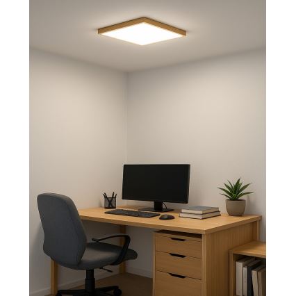 LED griestu gaismeklis, LED/24W/230V, 3000/4000/6500K, 30x30 cm, bēšs