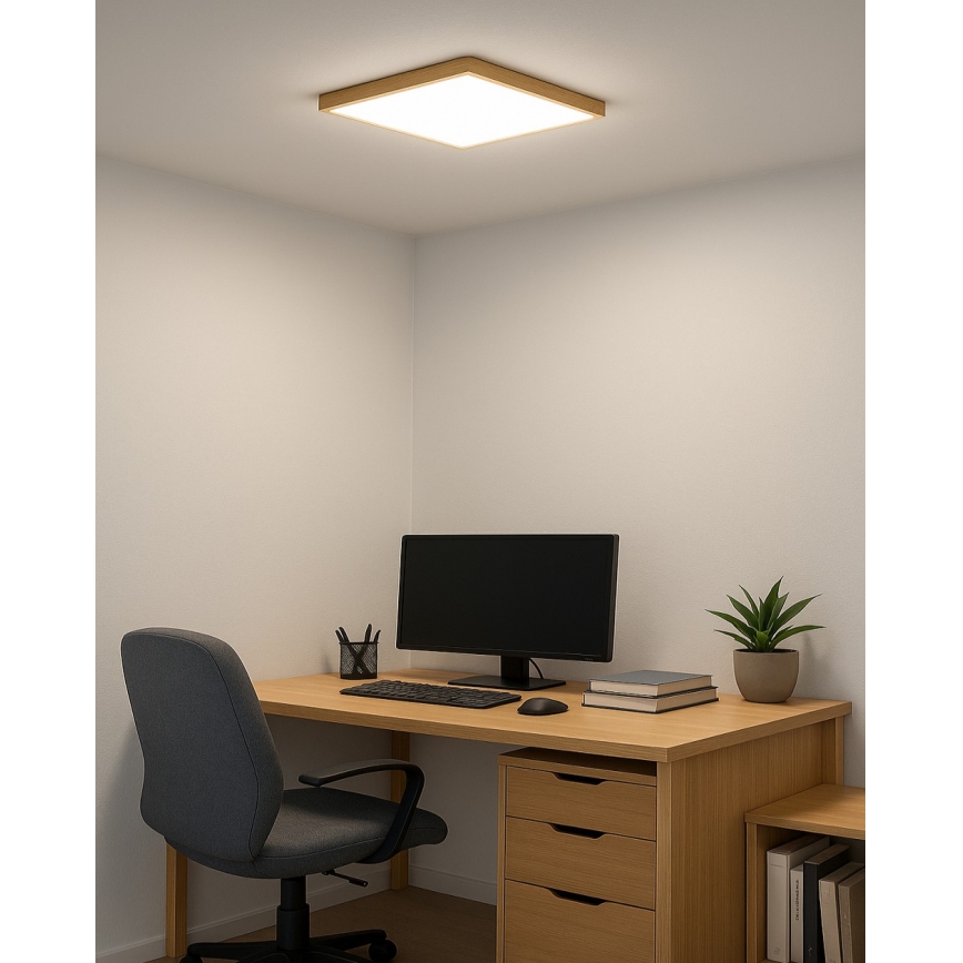 LED griestu gaismeklis, LED/24W/230V, 3000/4000/6500K, 30x30 cm, bēšs