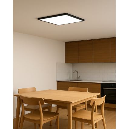 LED Griestu gaismeklis LED/24W/230V 3000/4000/6500K 30x30 cm melns