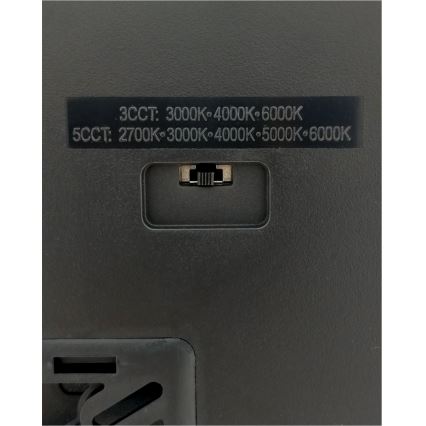 LED Griestu gaismeklis LED/24W/230V 3000/4000/6500K 30x30 cm melns