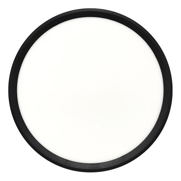 LED griestu gaismeklis LED/24W/230V 3000/4000/6500K Ø 30 cm melns