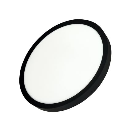 LED griestu gaismeklis LED/24W/230V 3000/4000/6500K Ø 30 cm melns