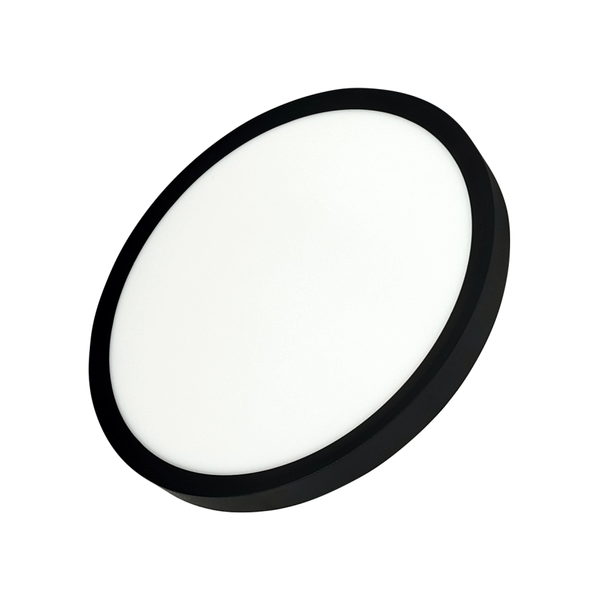 LED griestu gaismeklis LED/24W/230V 3000/4000/6500K Ø 30 cm melns