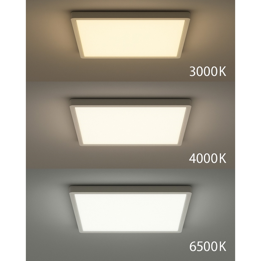 LED griestu gaismeklis LED/32W/230V 3000/4000/6500K 40x40 cm, balts