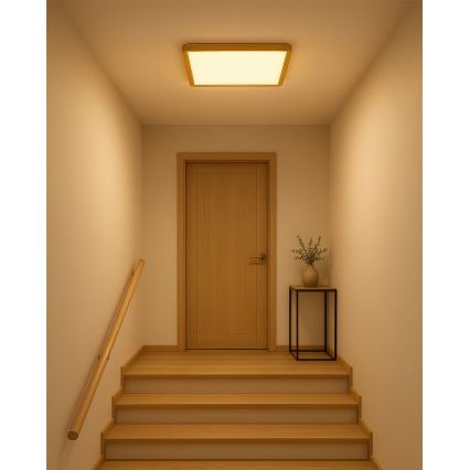 LED griestu gaismeklis LED/32W/230V 3000/4000/6500K 40x40 cm bēšs