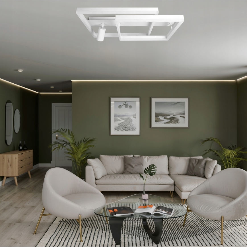 LED griestu gaismeklis LED/38W/230V + 1xGU10/30W balts