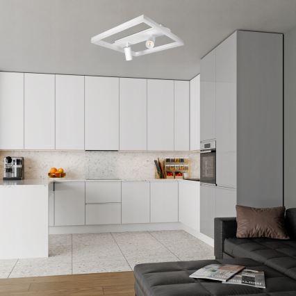 LED griestu gaismeklis LED/38W/230V + 2xGU10/30W balts