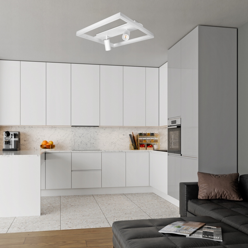 LED griestu gaismeklis LED/38W/230V + 2xGU10/30W balts