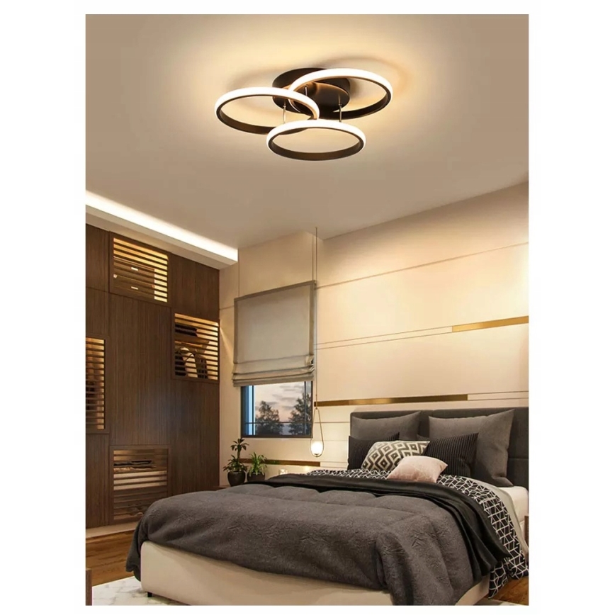 LED griestu gaismeklis LED/38W/230V melns