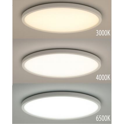 LED griestu gaismeklis LED/40W/230V 3000/4000/6500K Ø 50 cm balts