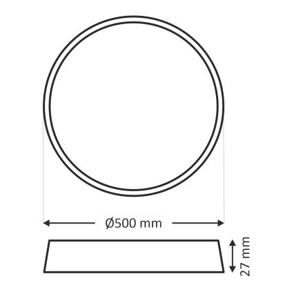 LED griestu gaismeklis LED/40W/230V 3000/4000/6500K Ø 50 cm balts