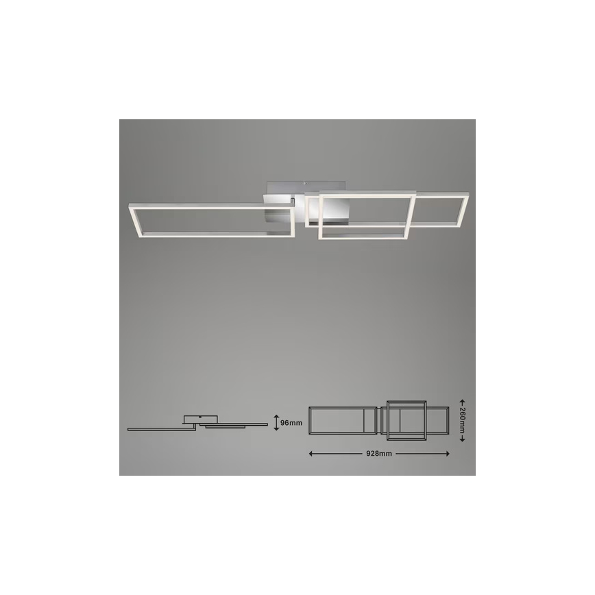 LED griestu gaismeklis LED/42W/230V 3000K matēts hroms