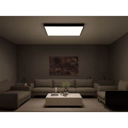 LED griestu gaismeklis LED/480W/230V 3000/4000/6500K 120x120 cm melns