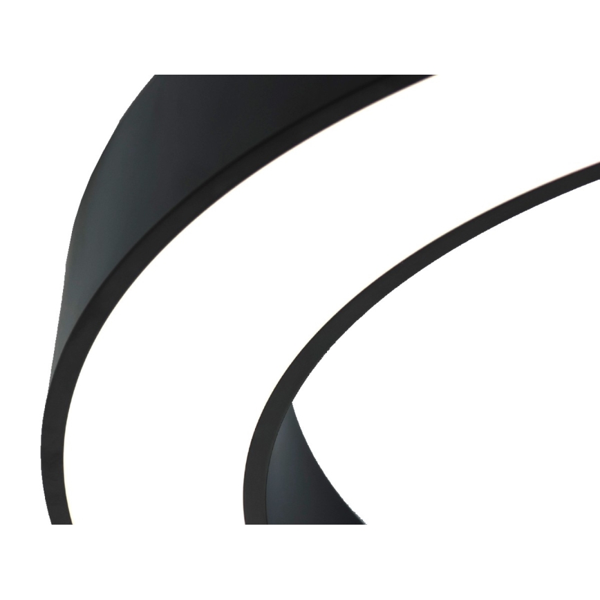 LED griestu gaismeklis LED/80W/230V 3000/4000/6500K Ø 80 cm melns