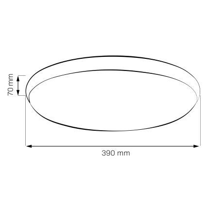 LED griestu gaismeklis LIBRA LED/24W/230V 4000K Ø 39 cm melns