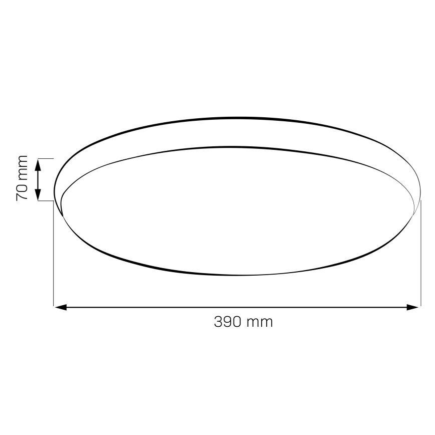 LED griestu gaismeklis LIBRA LED/24W/230V 4000K Ø 39 cm melns