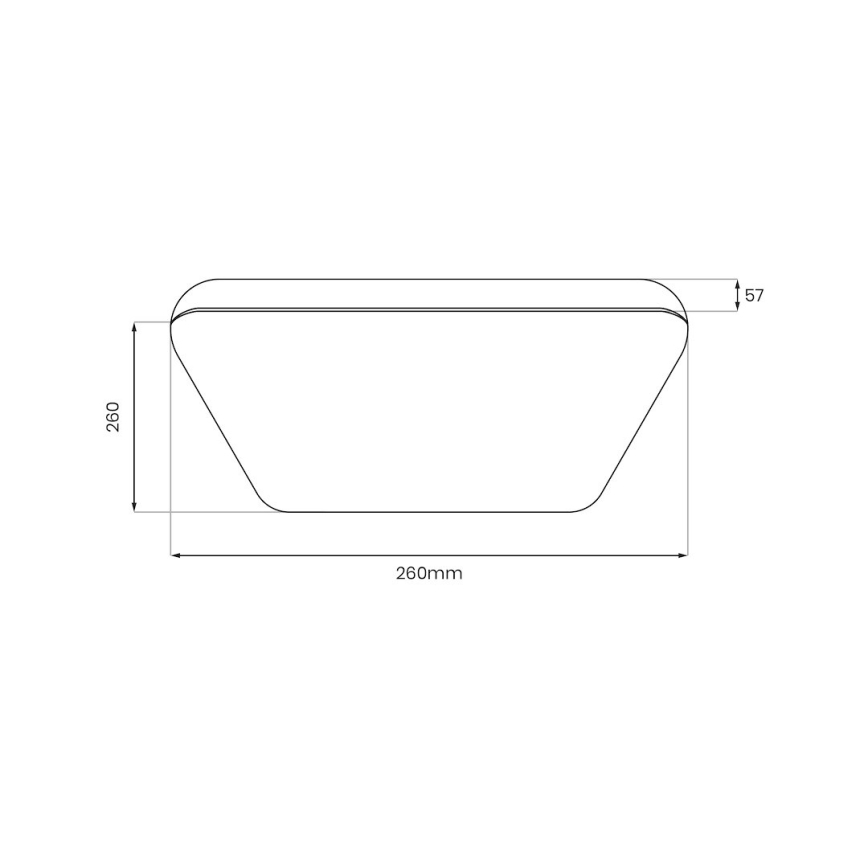 LED griestu gaismeklis NEMO LED/11W/230V 26x26 cm melns