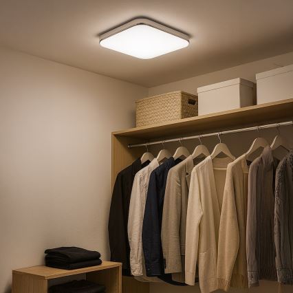LED griestu gaismeklis NEMO LED/36W/230V 50x50 cm spīdīgs hroms