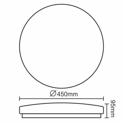 LED griestu gaismeklis OPAL LED/50W/176-264V