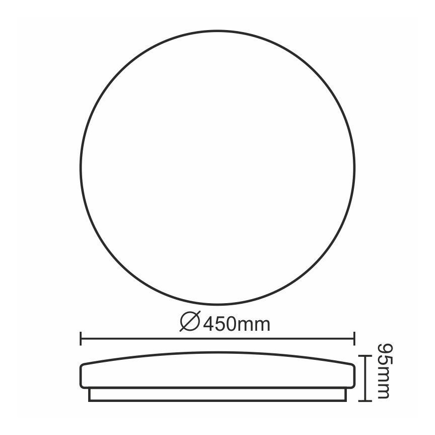 LED griestu gaismeklis OPAL LED/50W/176-264V