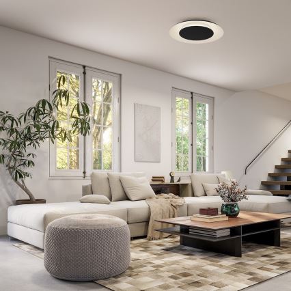 LED griestu gaismeklis PIATTINO LED/30W/230V 3000/4000/6000K Ø 40 cm melns