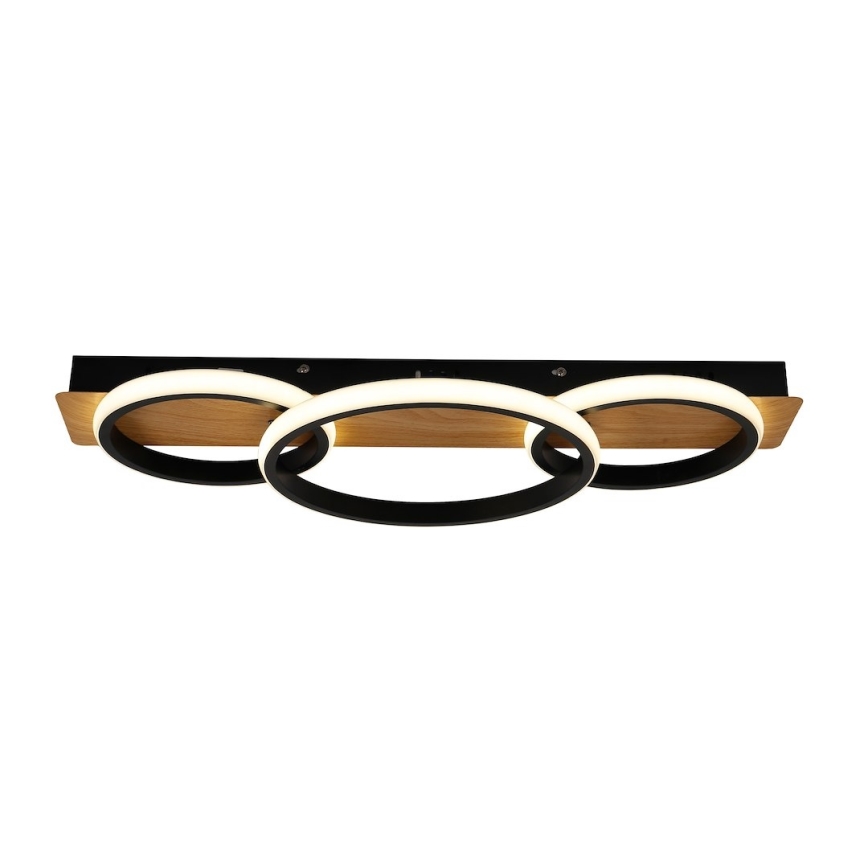 LED griestu gaismeklis ROWENA LED/18W/230V melns/brūns