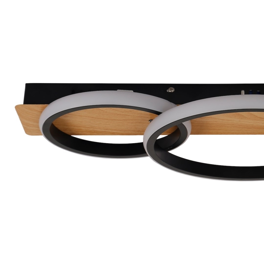 LED griestu gaismeklis ROWENA LED/18W/230V melns/brūns