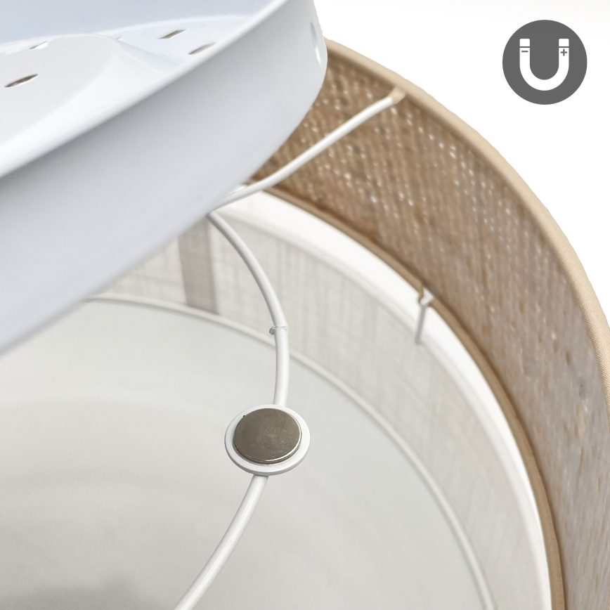 LED griestu gaismeklis SIRJA BOHO LED/20W/230V 4000K pr. 35 cm bēša/balta