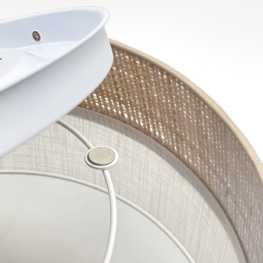 LED griestu lampa SIRJA BOHO LED/20W/230V 4000K Ø 35 cm bēša/balta