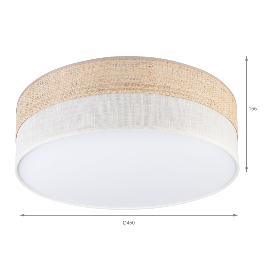 LED griestu lampa SIRJA BOHO LED/36W/230V 4000K Ø 45 cm bēša/krēmkrāsaina