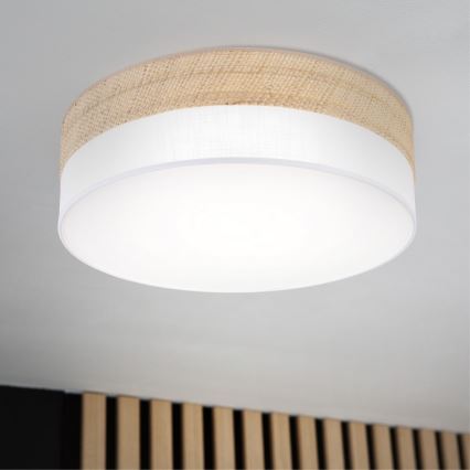LED griestu gaismeklis SIRJA BOHO LED/36W/230V 4000K pr. 45 cm bēšs/balts