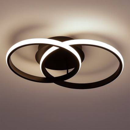 LED griestu gaismeklis TITANO LED/12W/230V melns