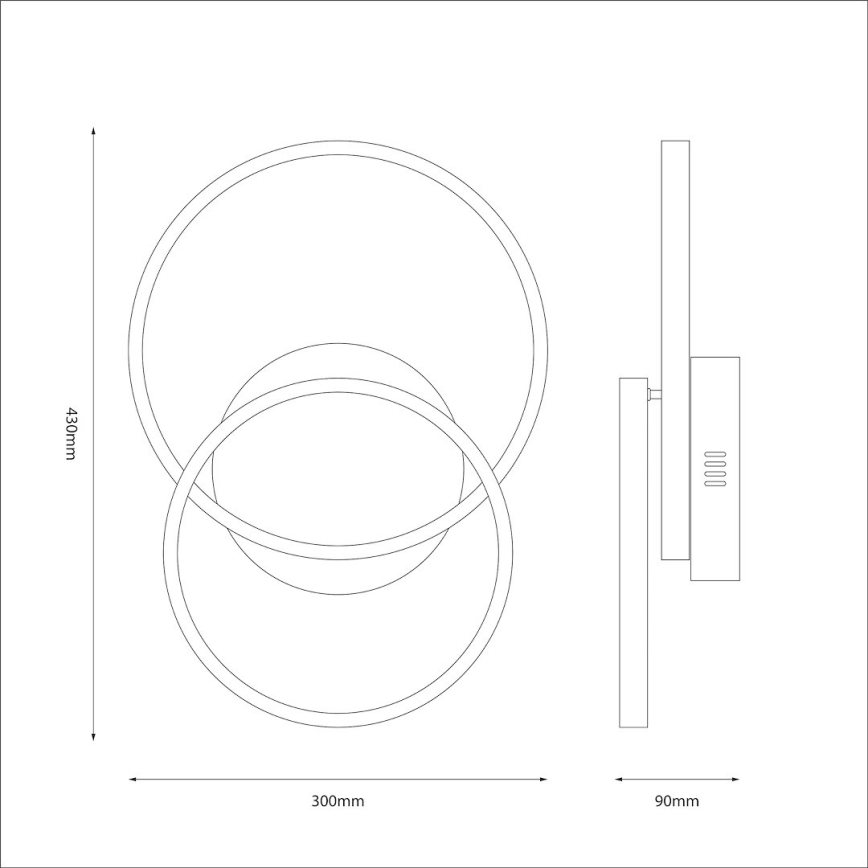 LED griestu gaismeklis TITANO LED/12W/230V melns