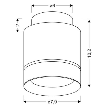 LED Griestu gaismeklis TUBA LED/12W/230V