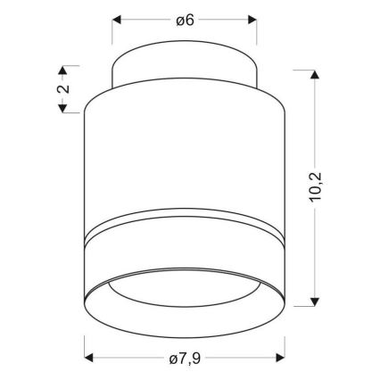 LED Griestu gaismeklis TUBA LED/12W/230V