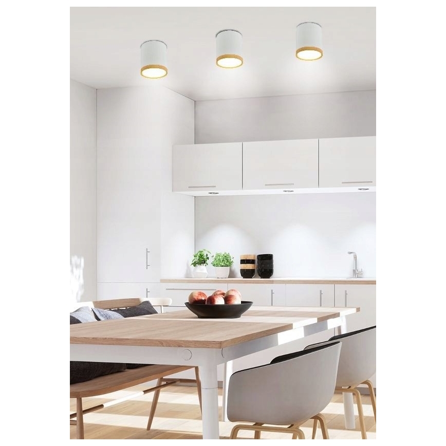 LED Griestu gaismeklis TUBA LED/5W/230V balts/bēšs