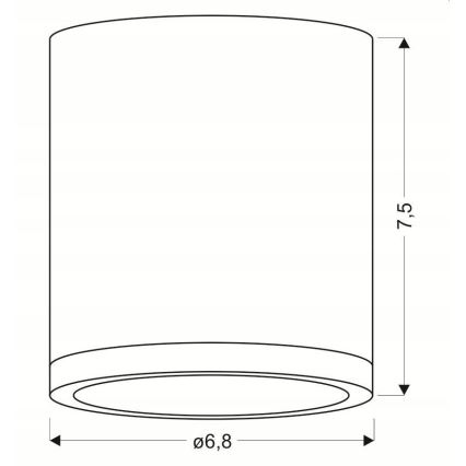 LED Griestu gaismeklis TUBA LED/5W/230V balts/bēšs