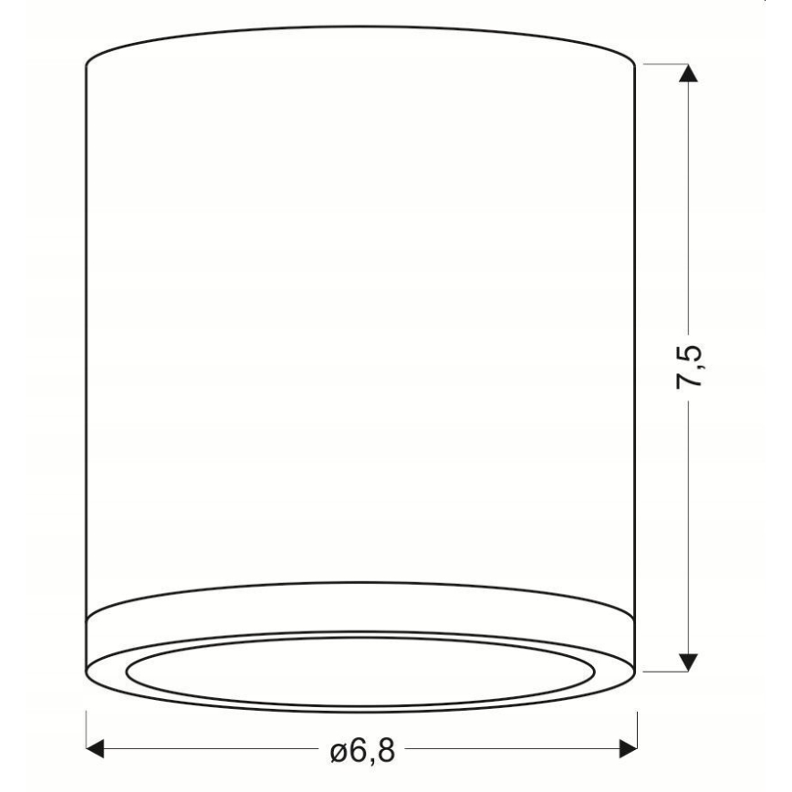 LED Griestu gaismeklis TUBA LED/5W/230V balts/bēšs
