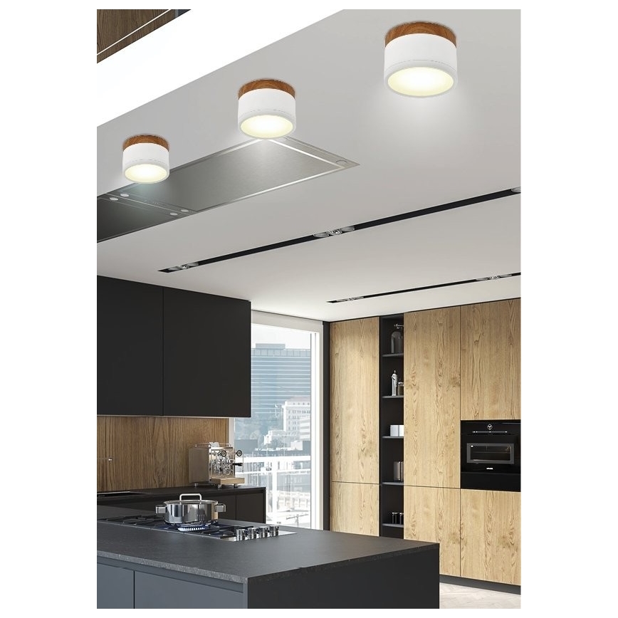 LED Griestu gaismeklis TUBA LED/9W/230V balts/bēšs