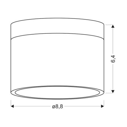 LED Griestu gaismeklis TUBA LED/9W/230V balts/bēšs